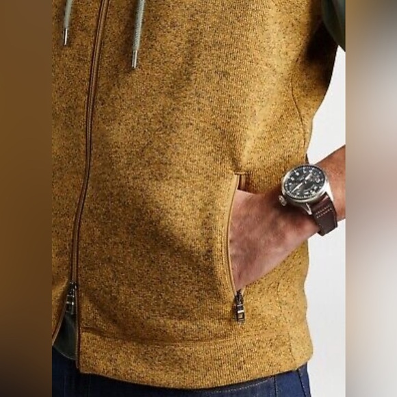 Peter Millar Crown Fleece Full Zip Golf Vest Yellow Men’s Size L - Picture 7 of 7